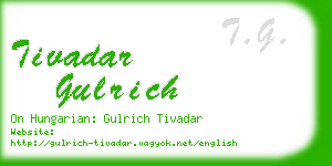 tivadar gulrich business card